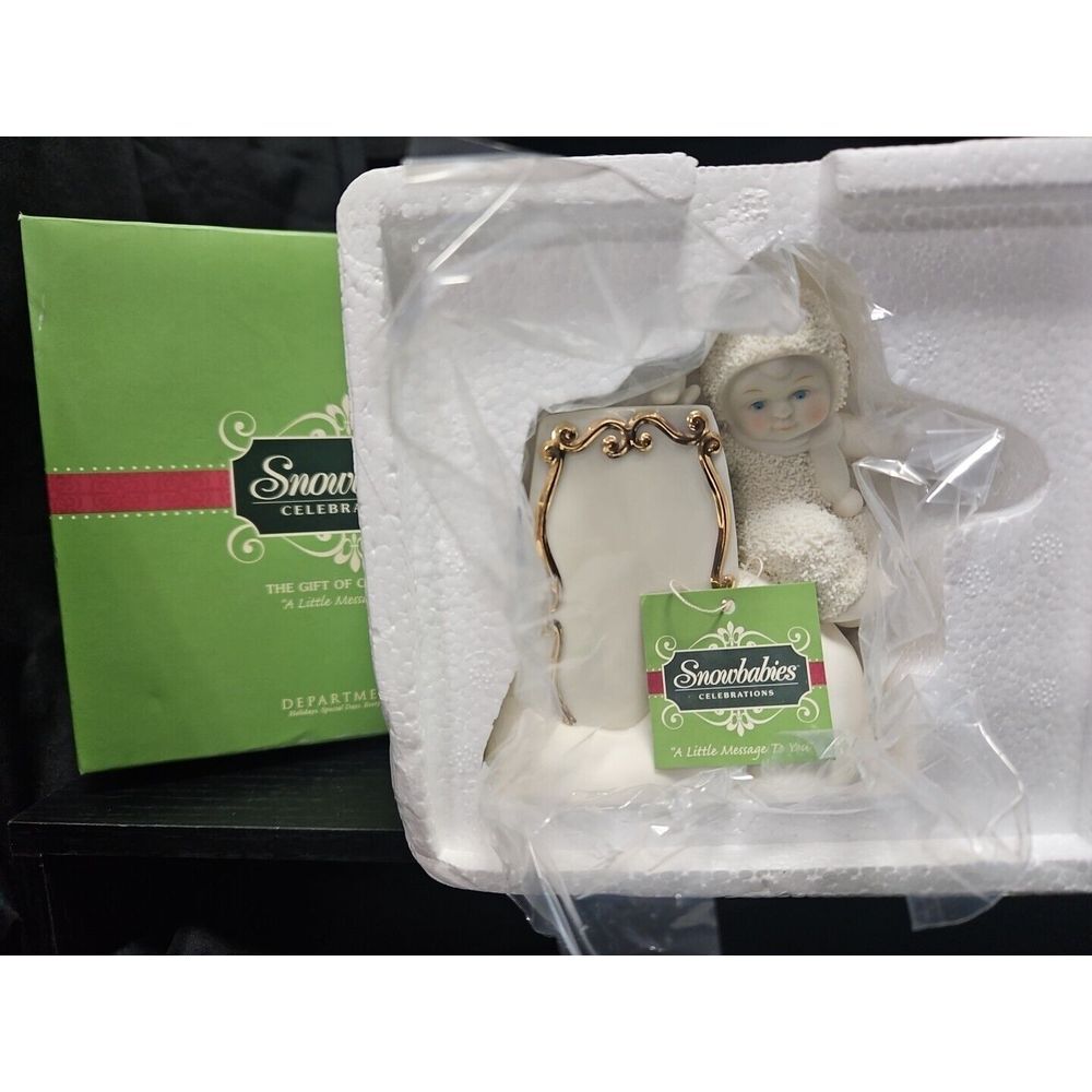 Dept 56 Snowbabies "A LITTLE MESSAGE TO YOU"‎ Snowbaby Figurine